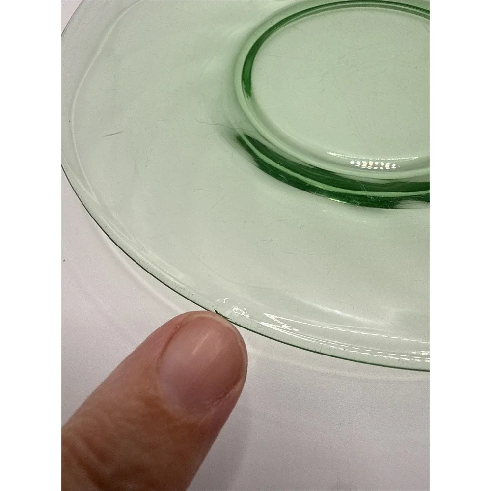 Vintage Uranium Green Depression Glass Mixed Lot  UV Glow (imperfections-read)